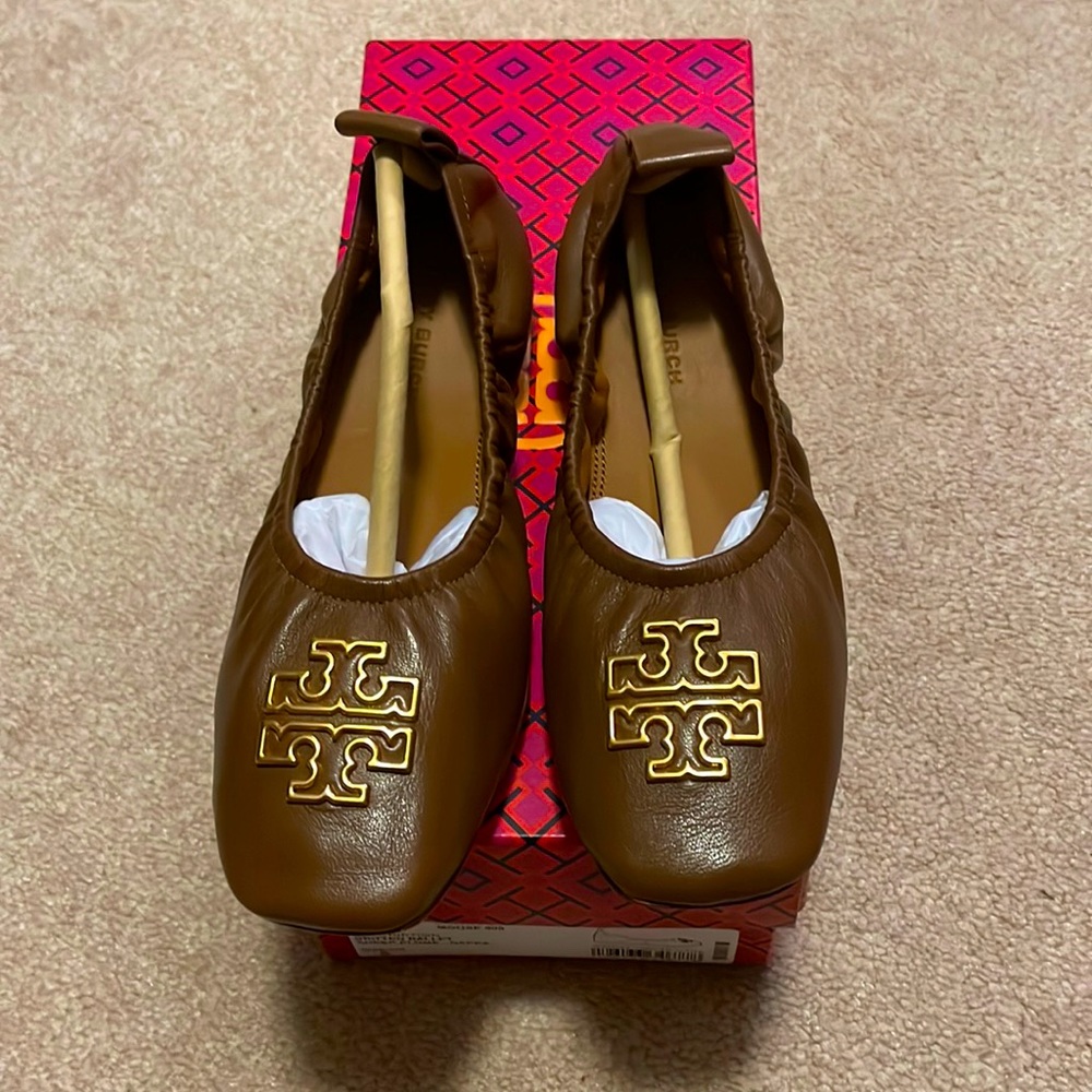 New Tory Burch Britten Ballet Flats.  Smoke Free home. Never worn
